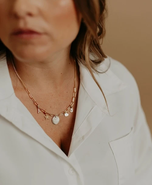 Collier charms Sacha doré